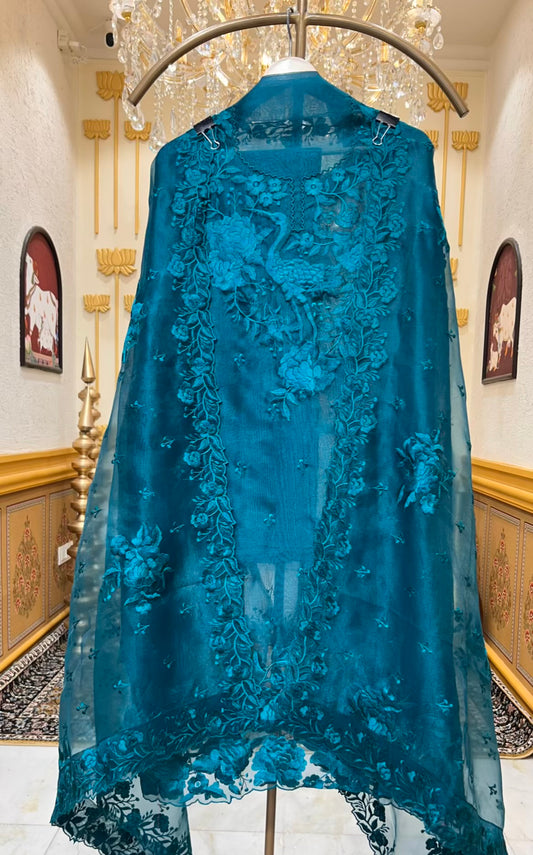 Ariyah Thread Élan Suit (Peacock Blue)