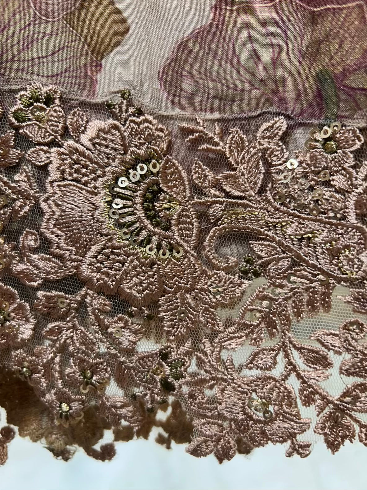 Elara Printed Veil Suit (Beige)