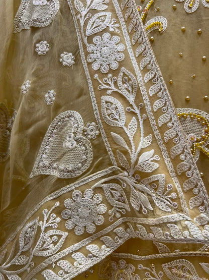 Vihana Sequin Bloom Suit (Mustard)