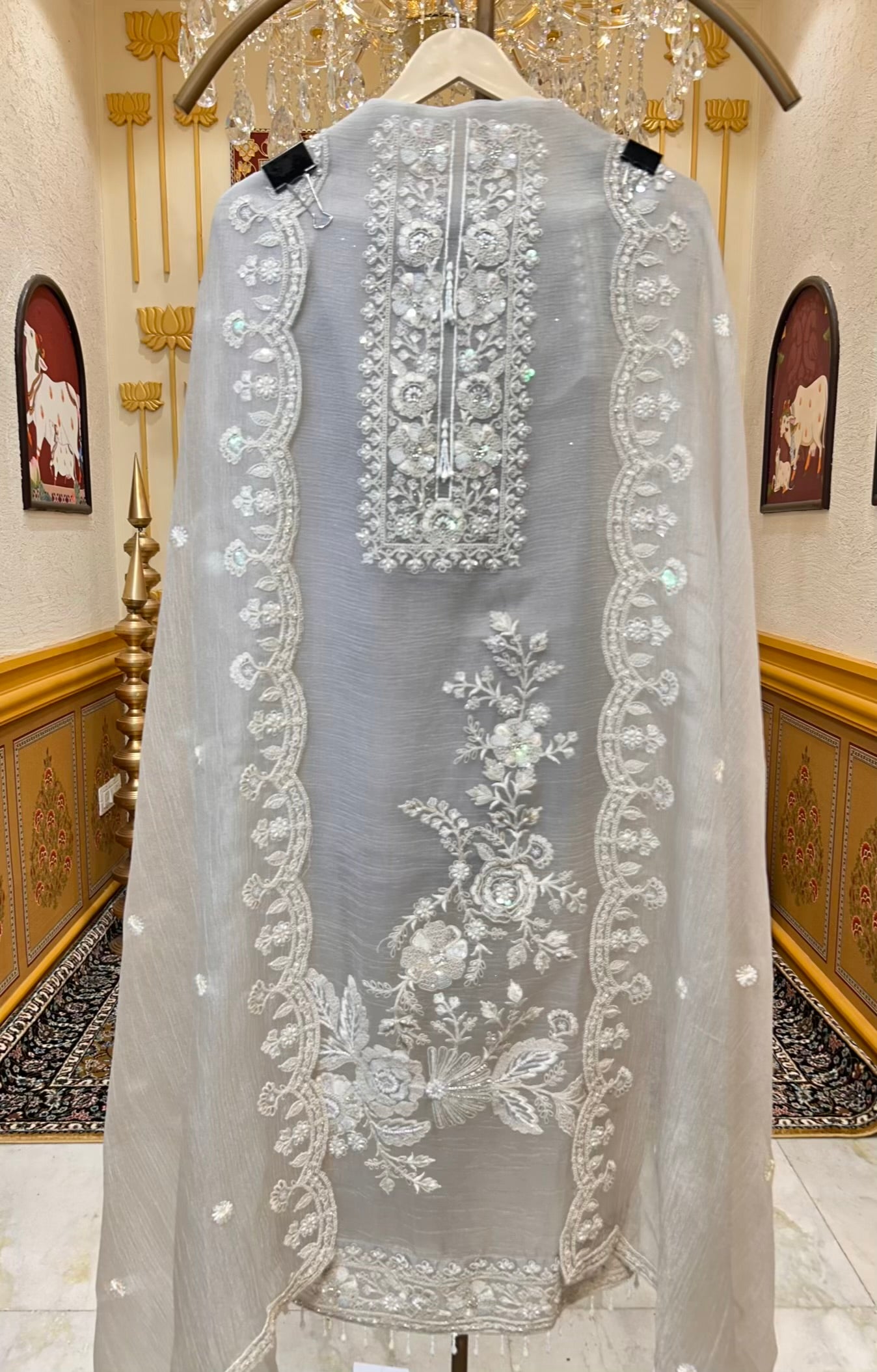 Elzara Crush Tissue Suit (Grey)