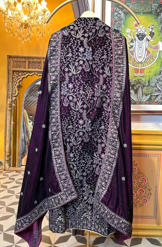 Zarramora Velvet Suit (Wine)