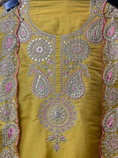 Zarwisha Organza Suit (Yellow)