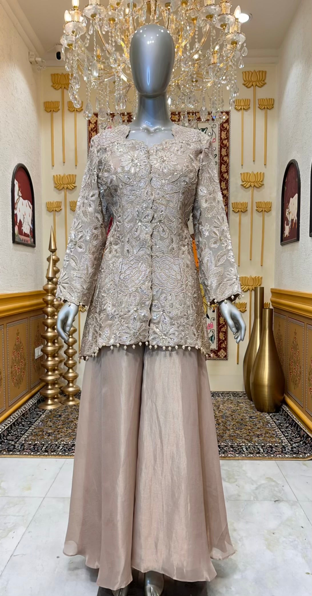 Afsara Shimmer Cape Ensemble