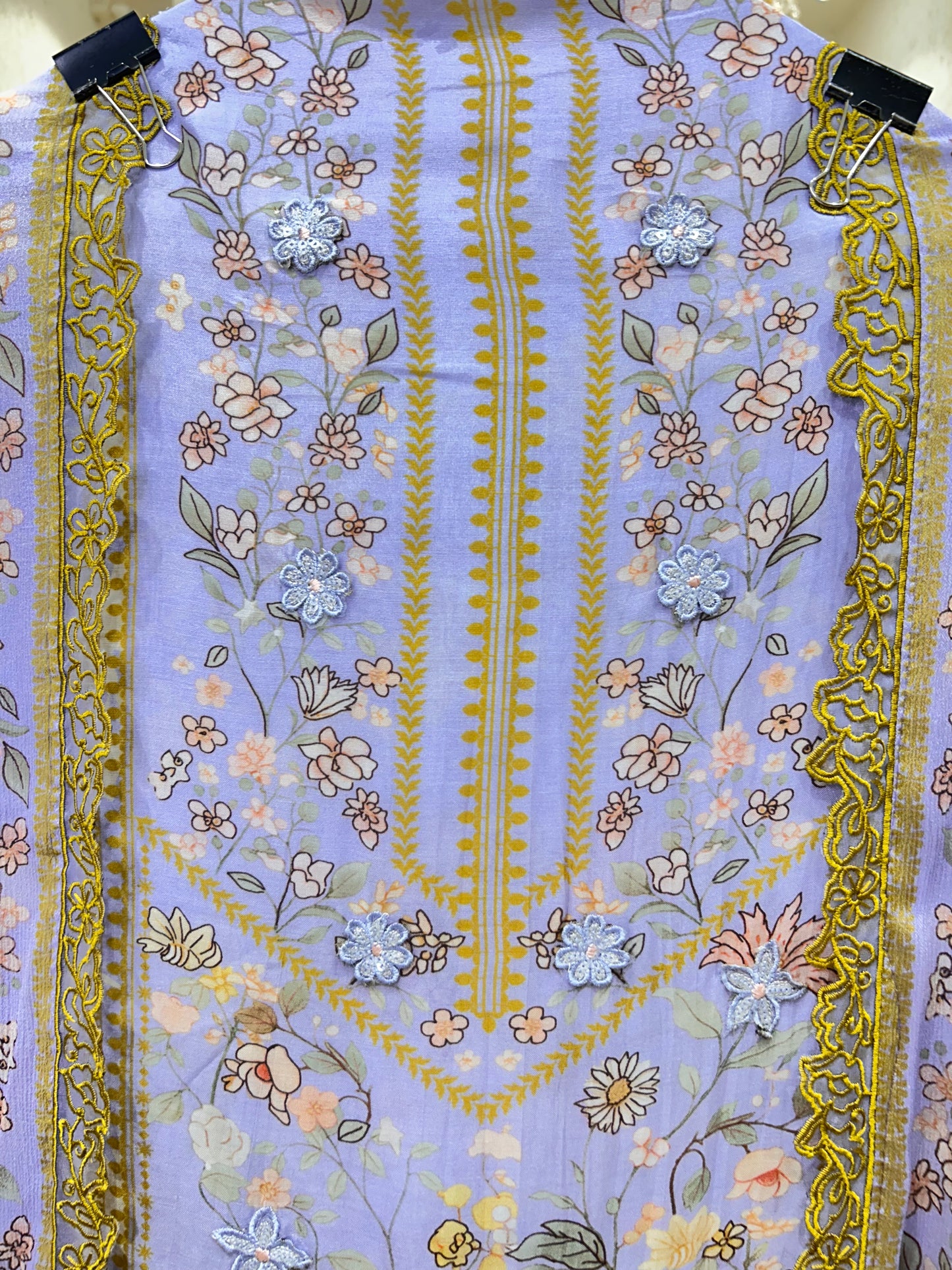 Elara Print Veil Suit (Lavender)