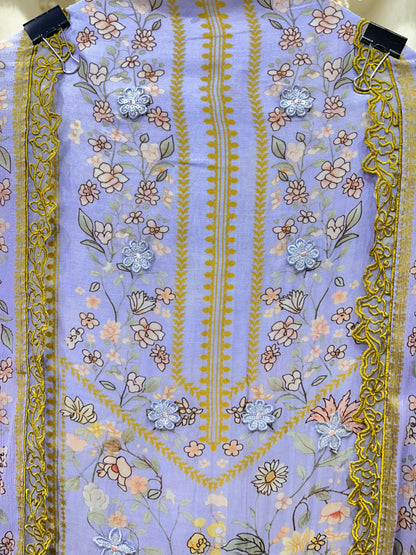 Elara Print Veil Suit (Lavender)