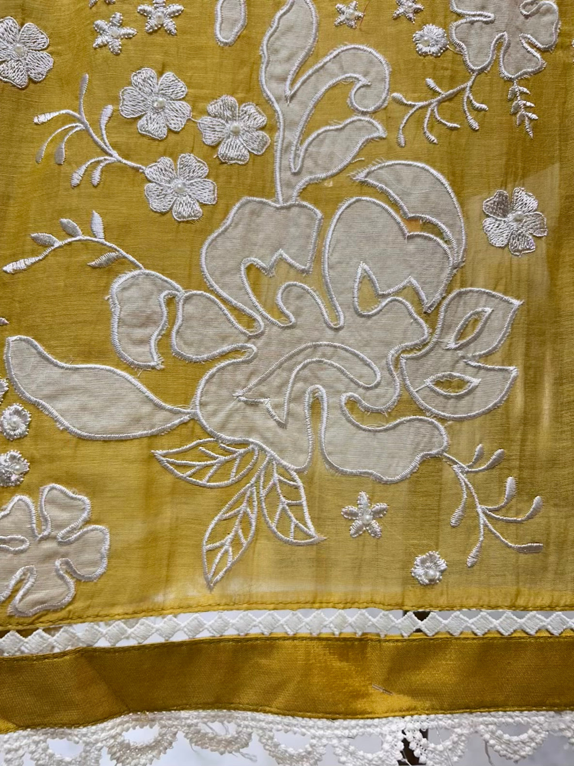 Aafiya Moti Mul Suit (Mustard)