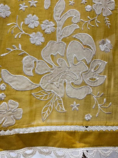Aafiya Moti Mul Suit (Mustard)