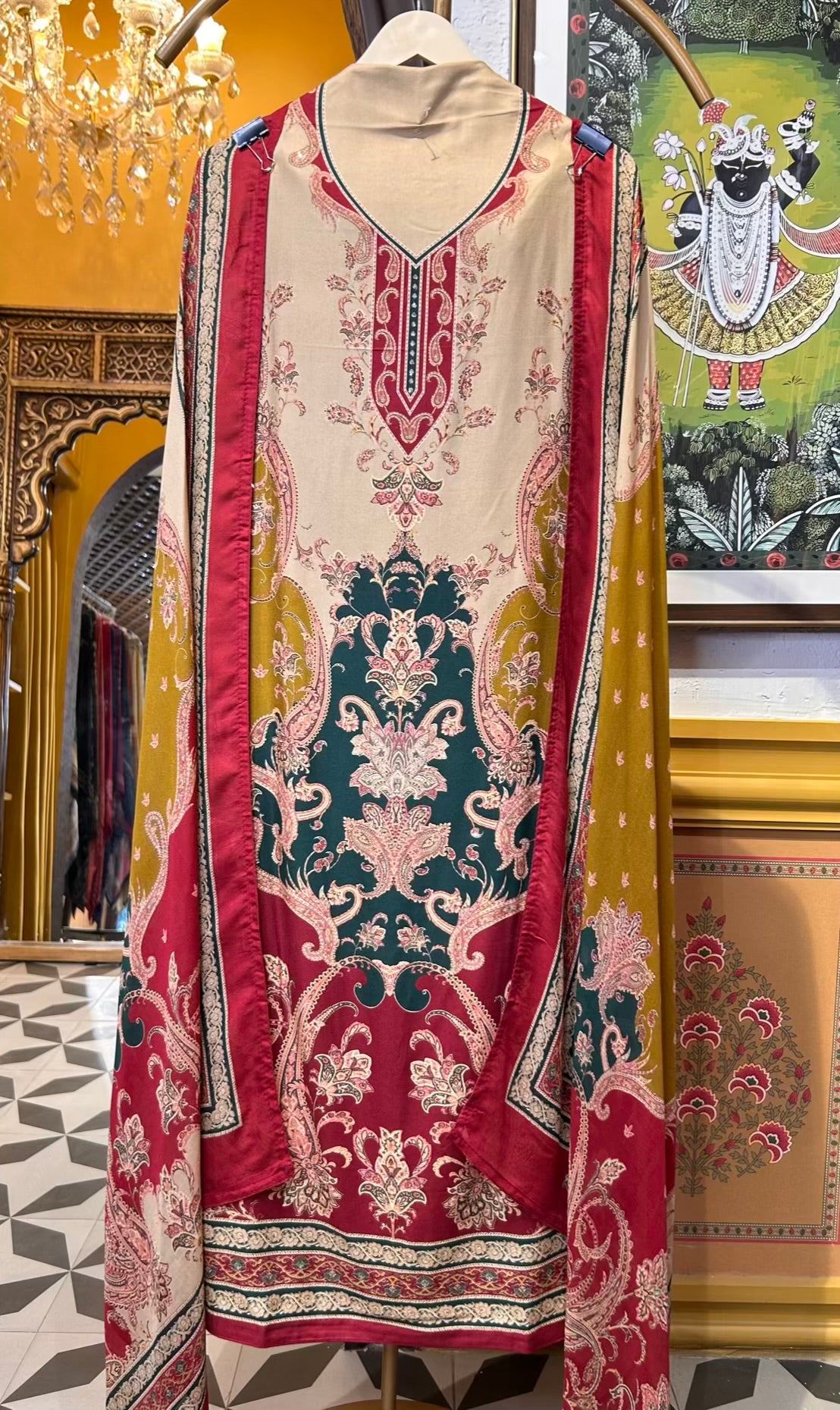 Pashvani Digital Suit (Maroon)