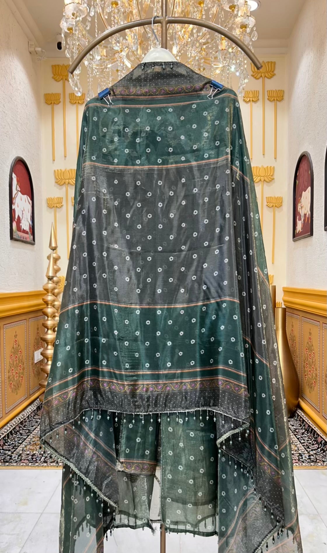 Zaylira Aaina Print Suit (Green)