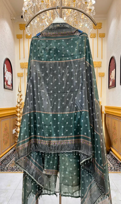 Zaylira Aaina Print Suit (Green)