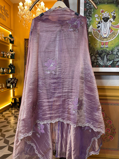 Sifat Shimmer Organza Suit (Lavender)