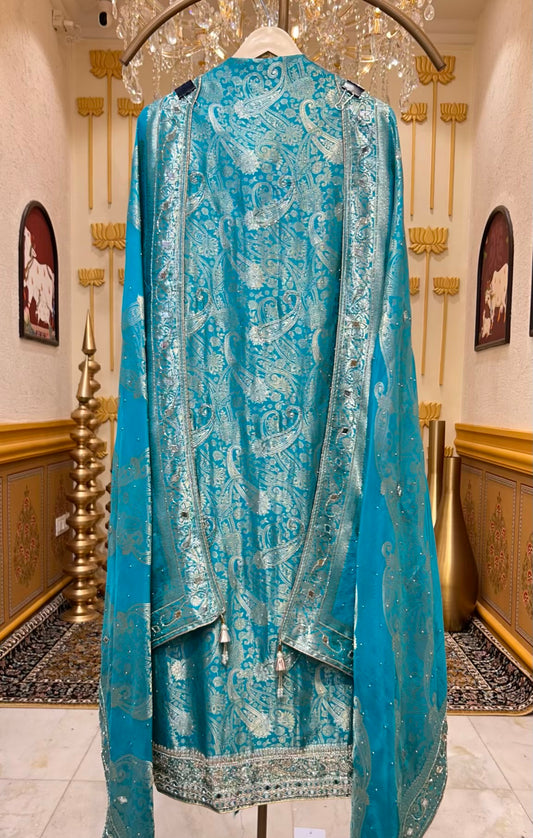 Zayraani Moti Aaina Suit (Blue)