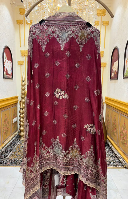 Meira Printed Zari Suit