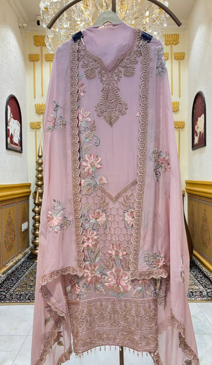 Ruhani Thread Organza Suit