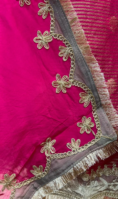Mirzaara Kinari Taj Suit (Pink)