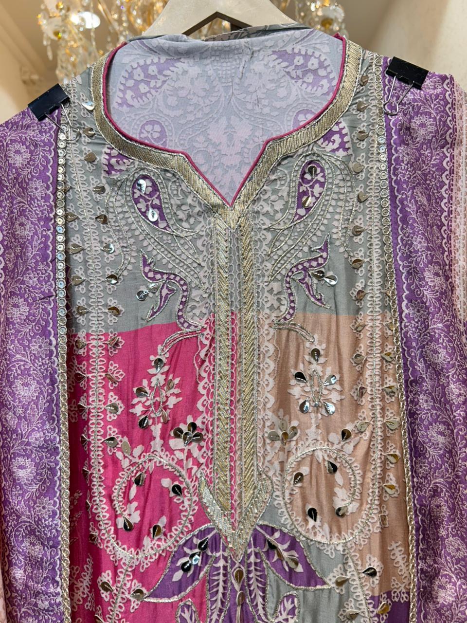 Arezya Silk Leather Élan Suit (Pink)