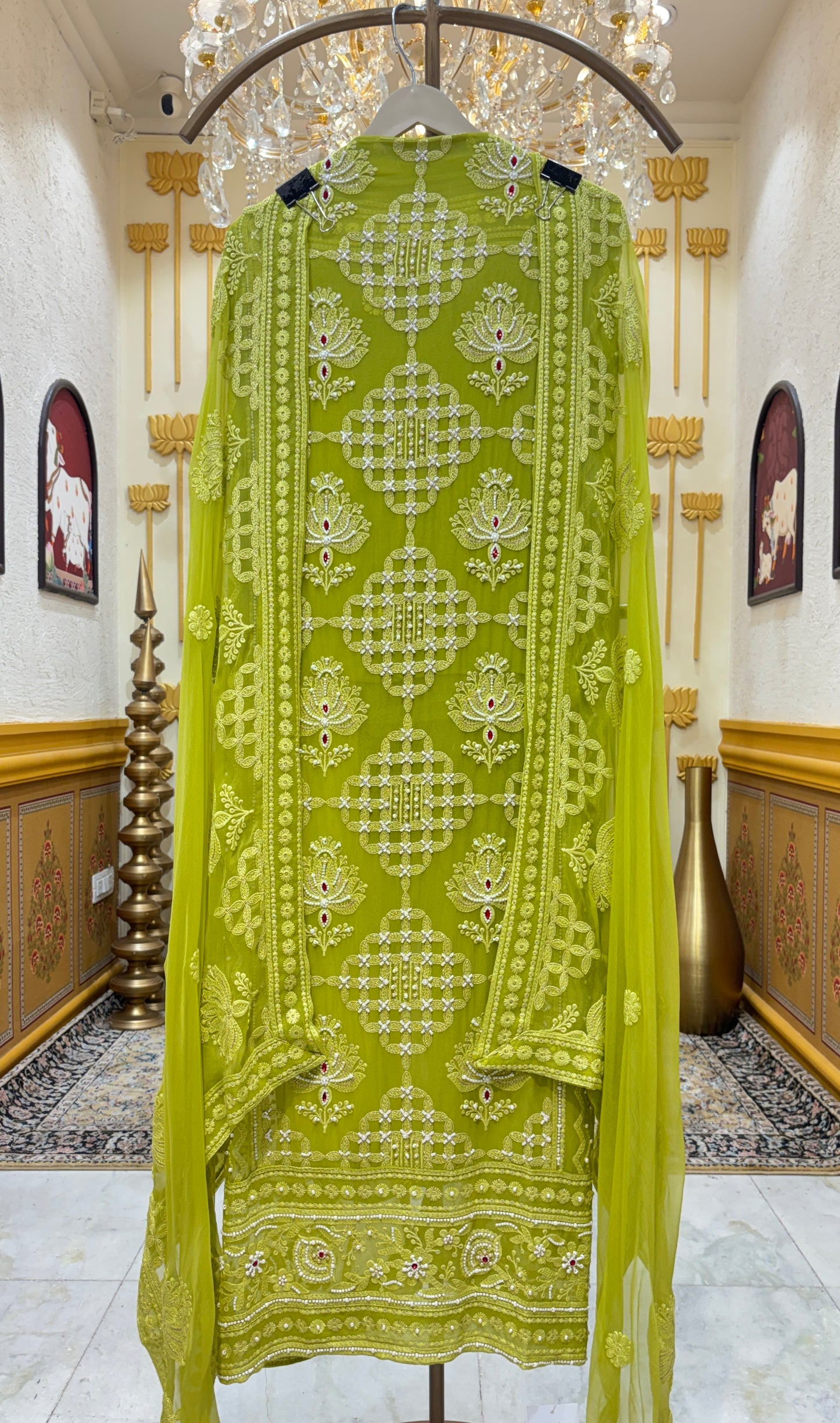 Zehara Handcrafted Chiffon Suit