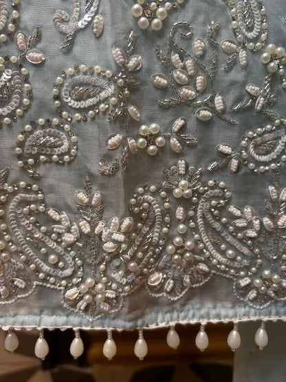 Mehrosa Organza Suit (Blue)