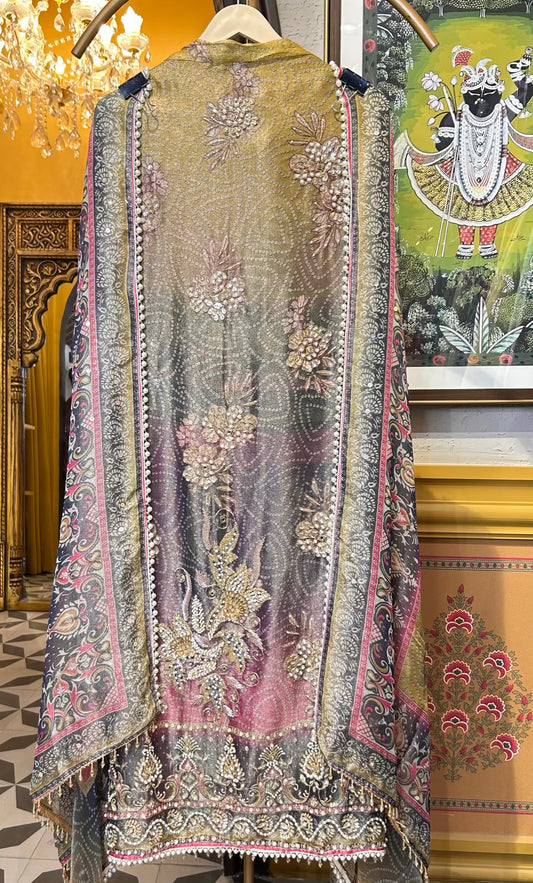 Gulbadan Sitara Suit (Mustard)