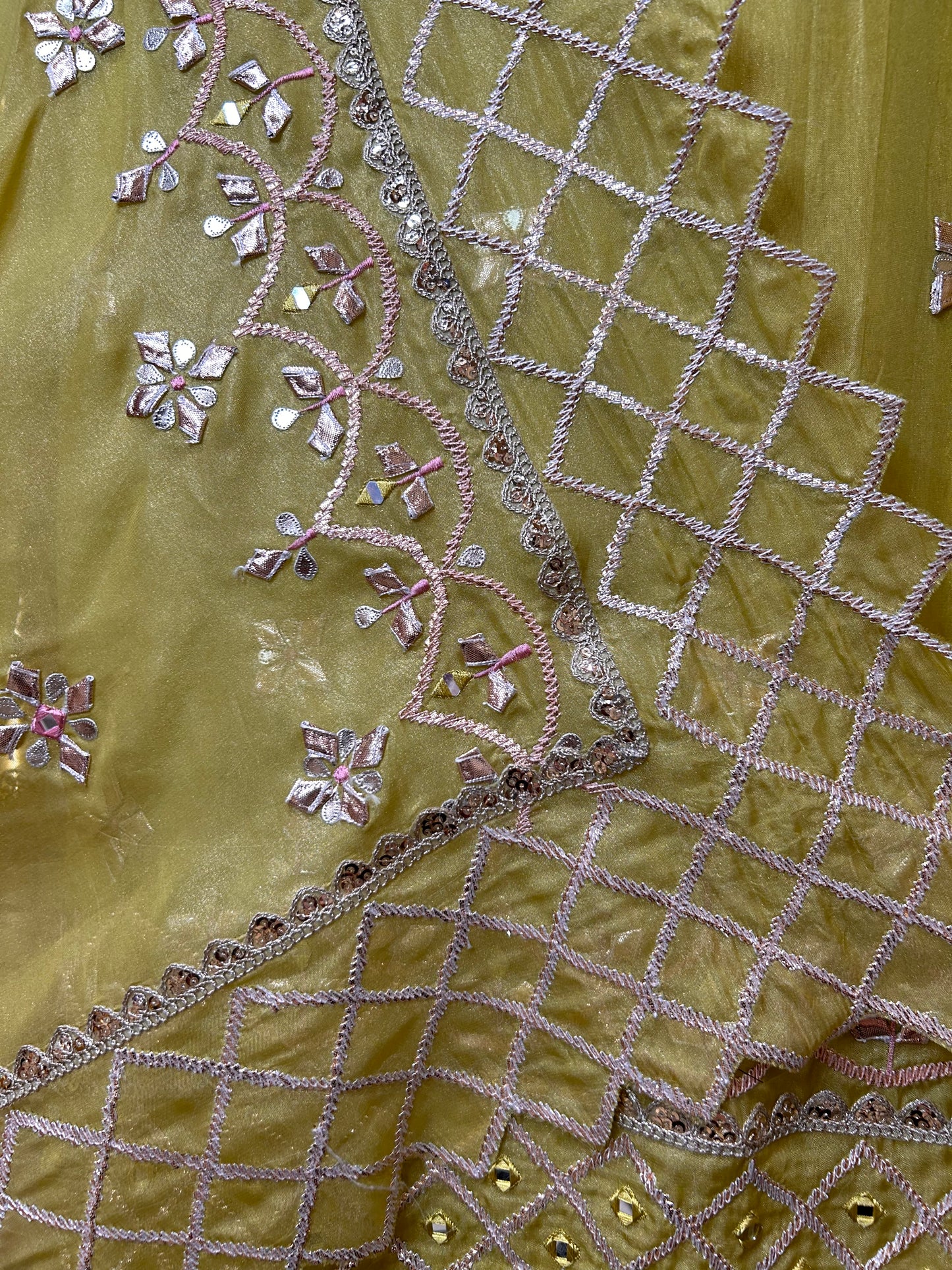 Nayra Mirror & Gotapatti Organza Suit