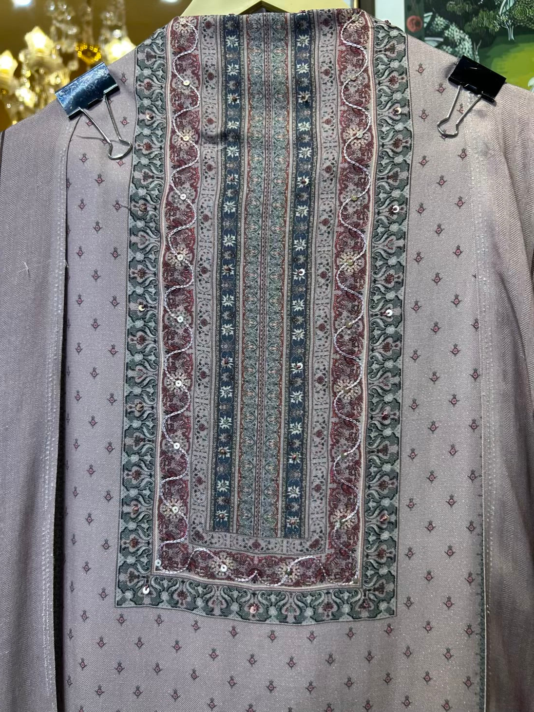 Zaybira Pashmina Suit (Pink)