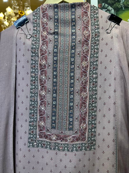 Zaybira Pashmina Suit (Pink)