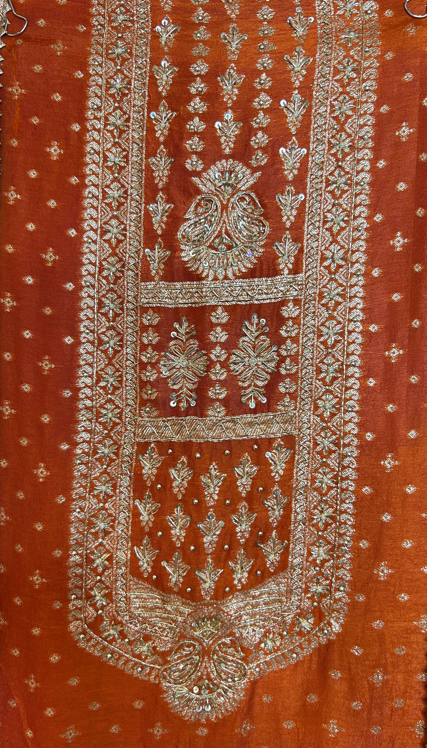 Raavya Banarasi Suit (Orange)