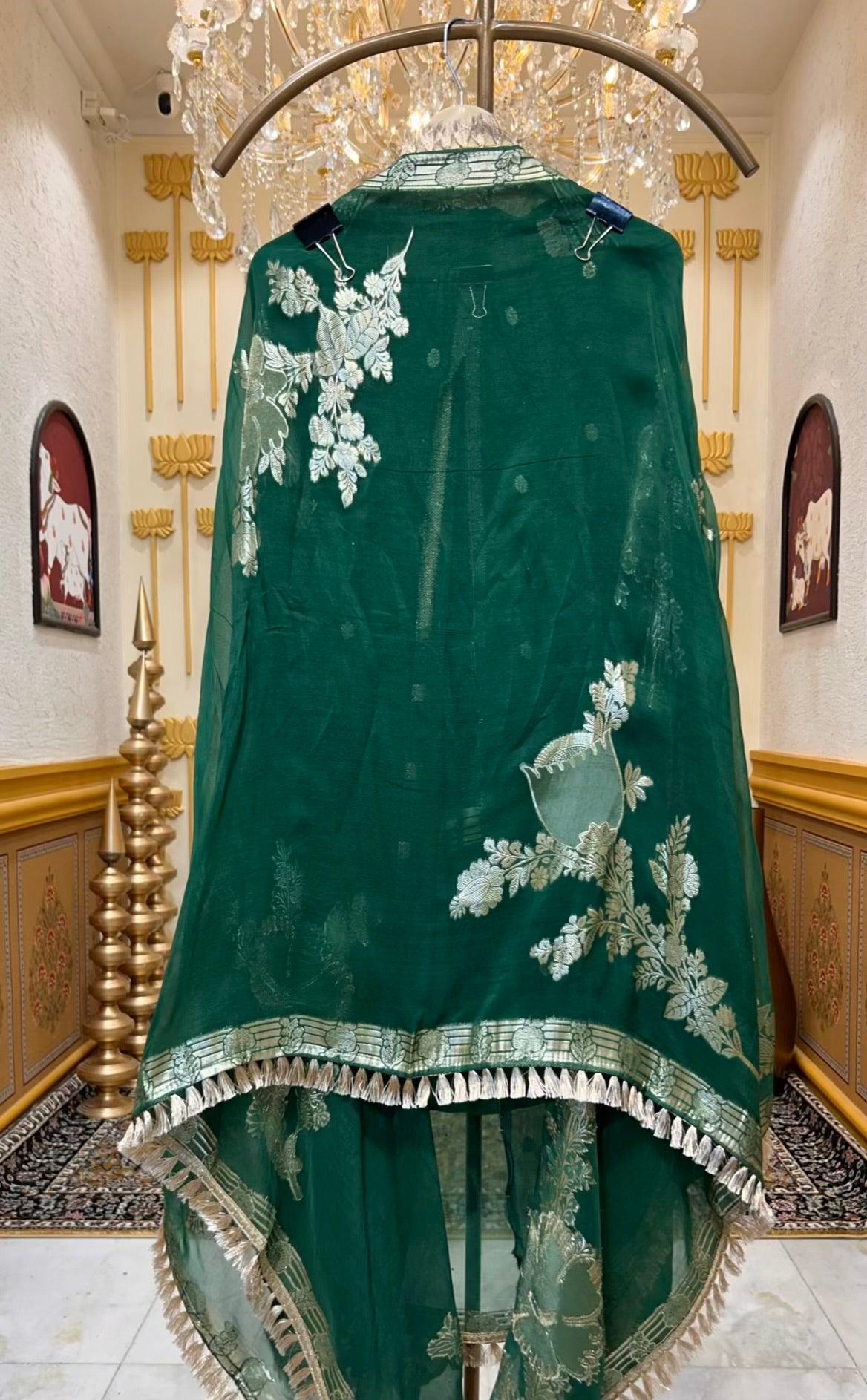 Shahvira Gota Mahal Suit (Green)