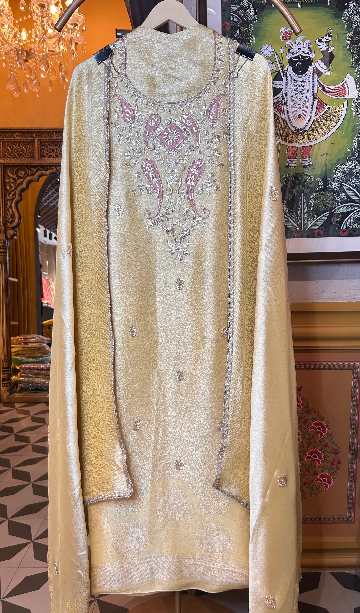 Suhayat Brocade Suit (Yellow)
