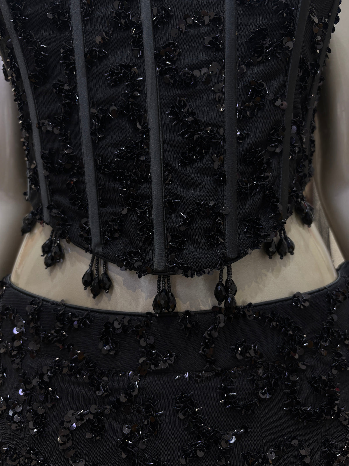 Noir Sheeshpari Lehenga
