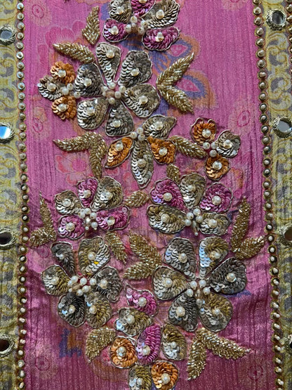 Meherveen Tissue Print Suit (Lavender)