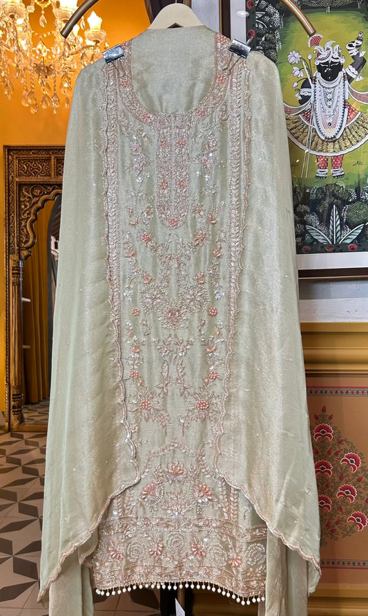 Arzeena Organza Suit (Green)