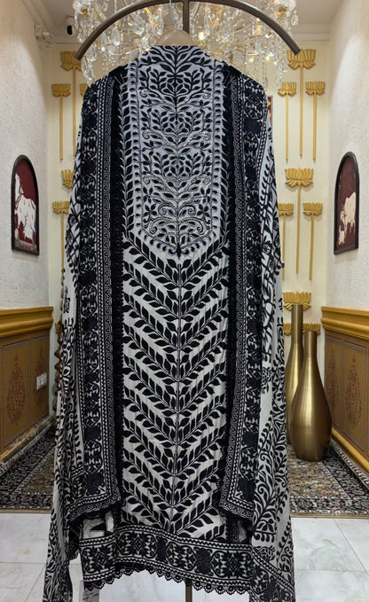 Isha Moti Lace Muslin Suit