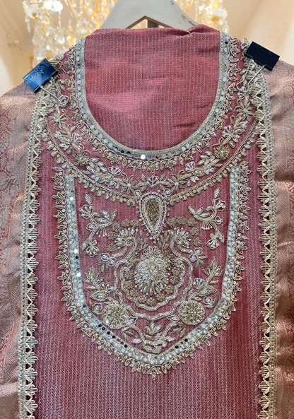 Afsara Banarasi Noor Suit (Pink)