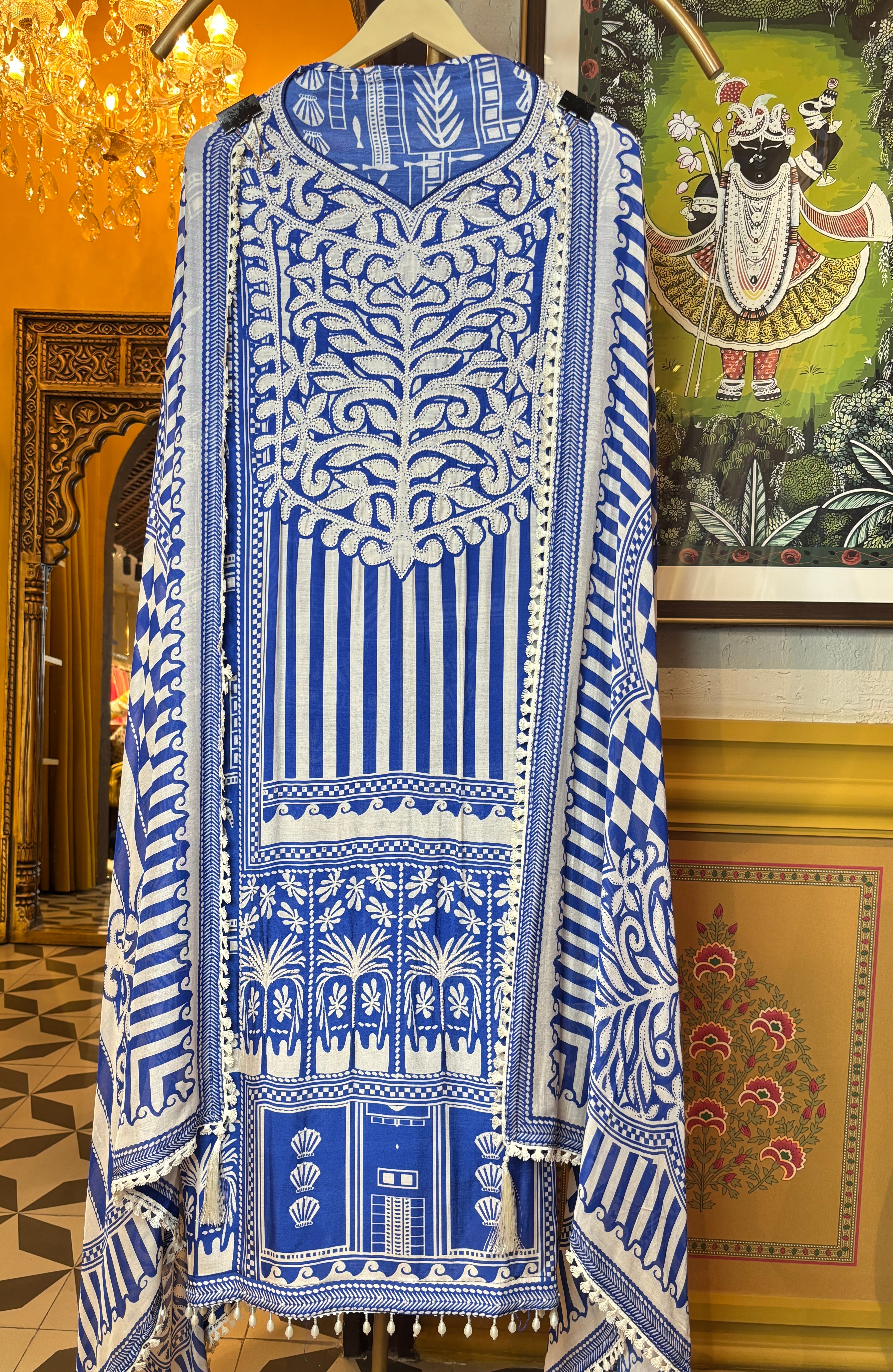 Meherin Muslin Suit (Blue)