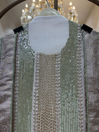 Auréa Royale Shimmer Organza Suit