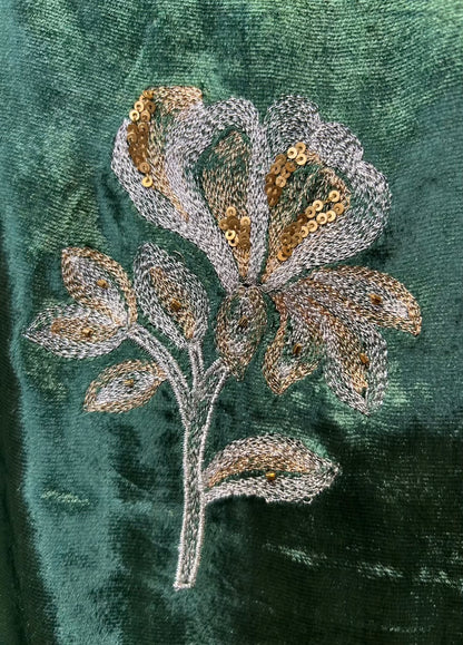 Zarmina Velvet Suit (Green)