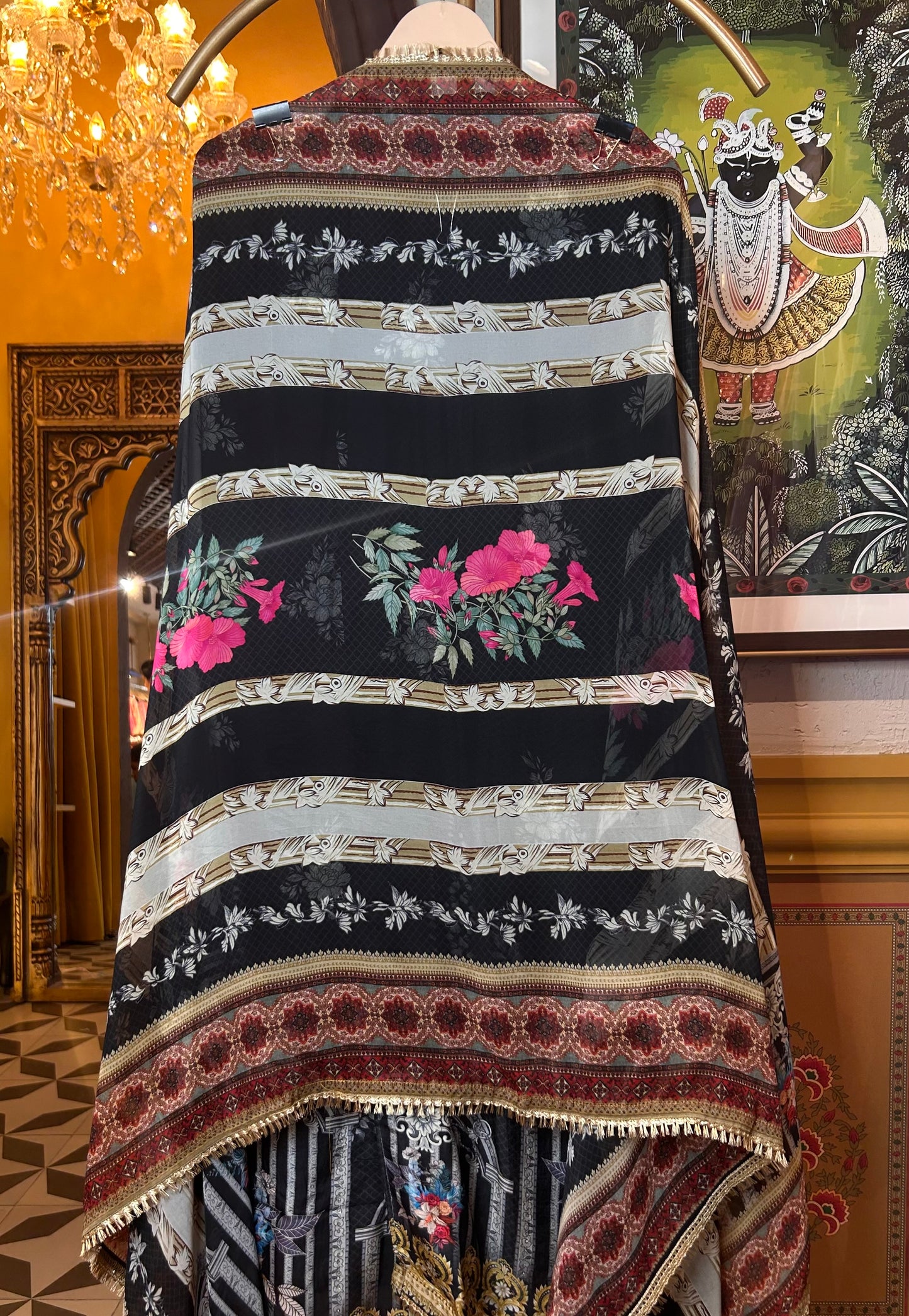 Nayeli Muslin Silk Suit (Black)