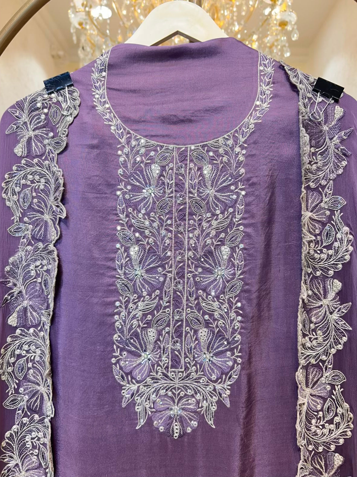 Sahira Silk Noor Suit (Purple)
