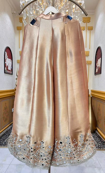 Afsara Aaina Gharara Luxe (Peach)