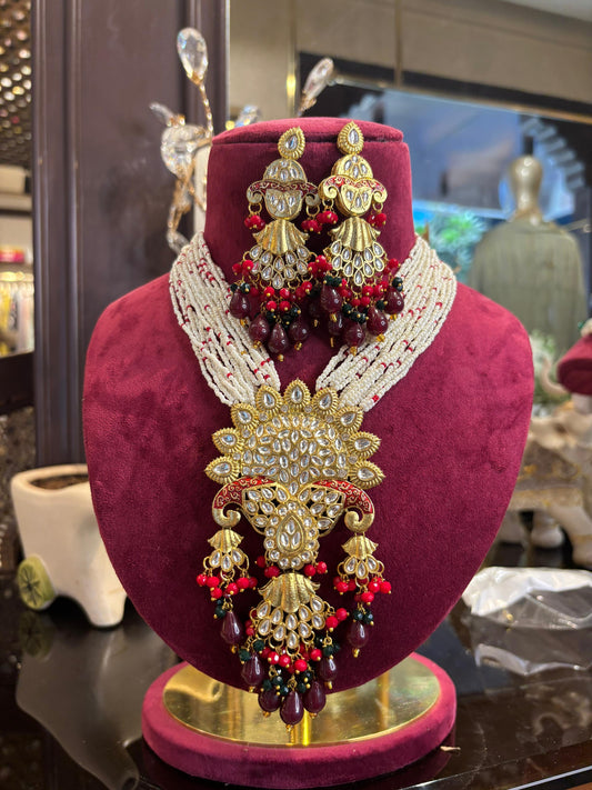 Mehrunnisa Polki Set (Red)