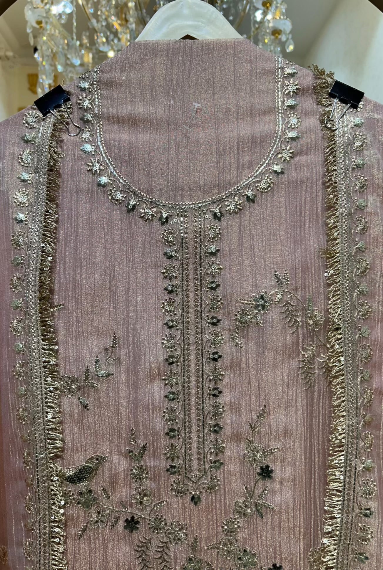 Zarvella Kiran Tissue Suit (Peach)