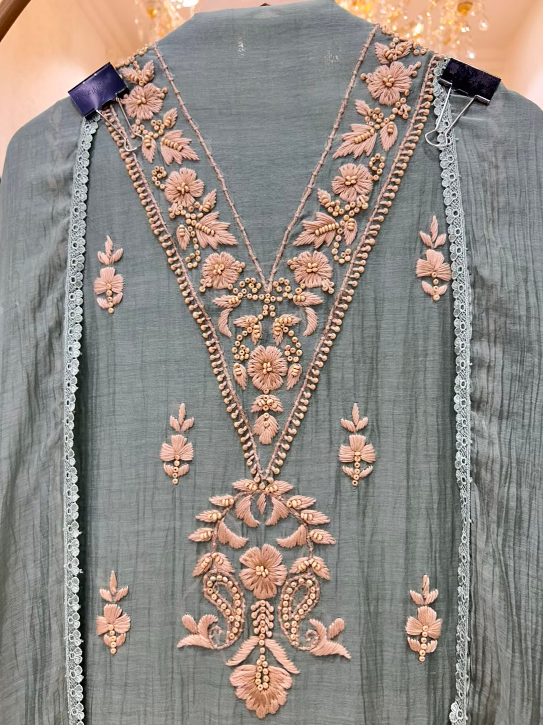 Elyra Thread Chanderi Suit