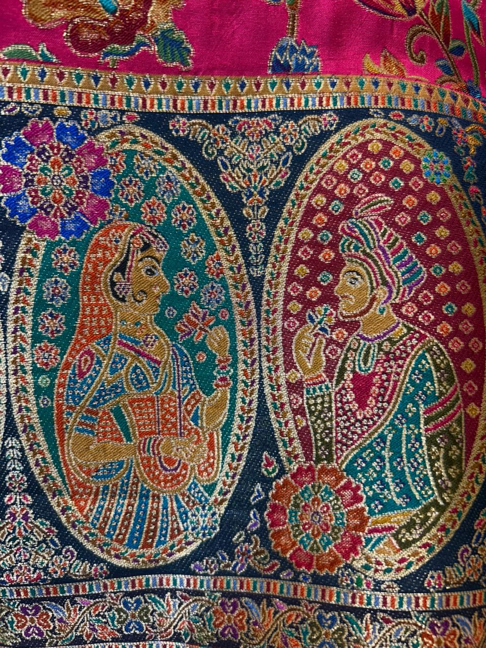 Mehzeen Banarasi Suit (Magenta)