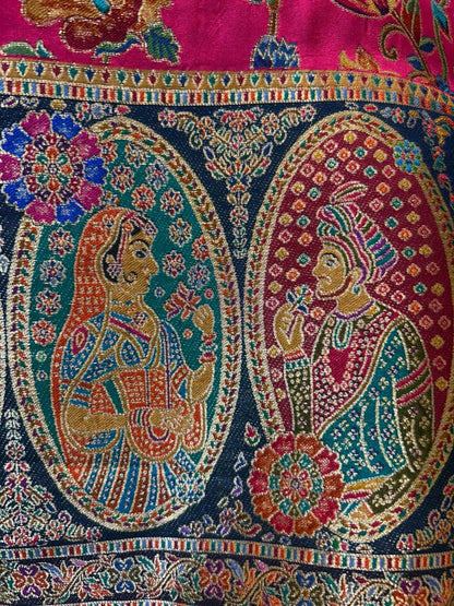 Mehzeen Banarasi Suit (Magenta)