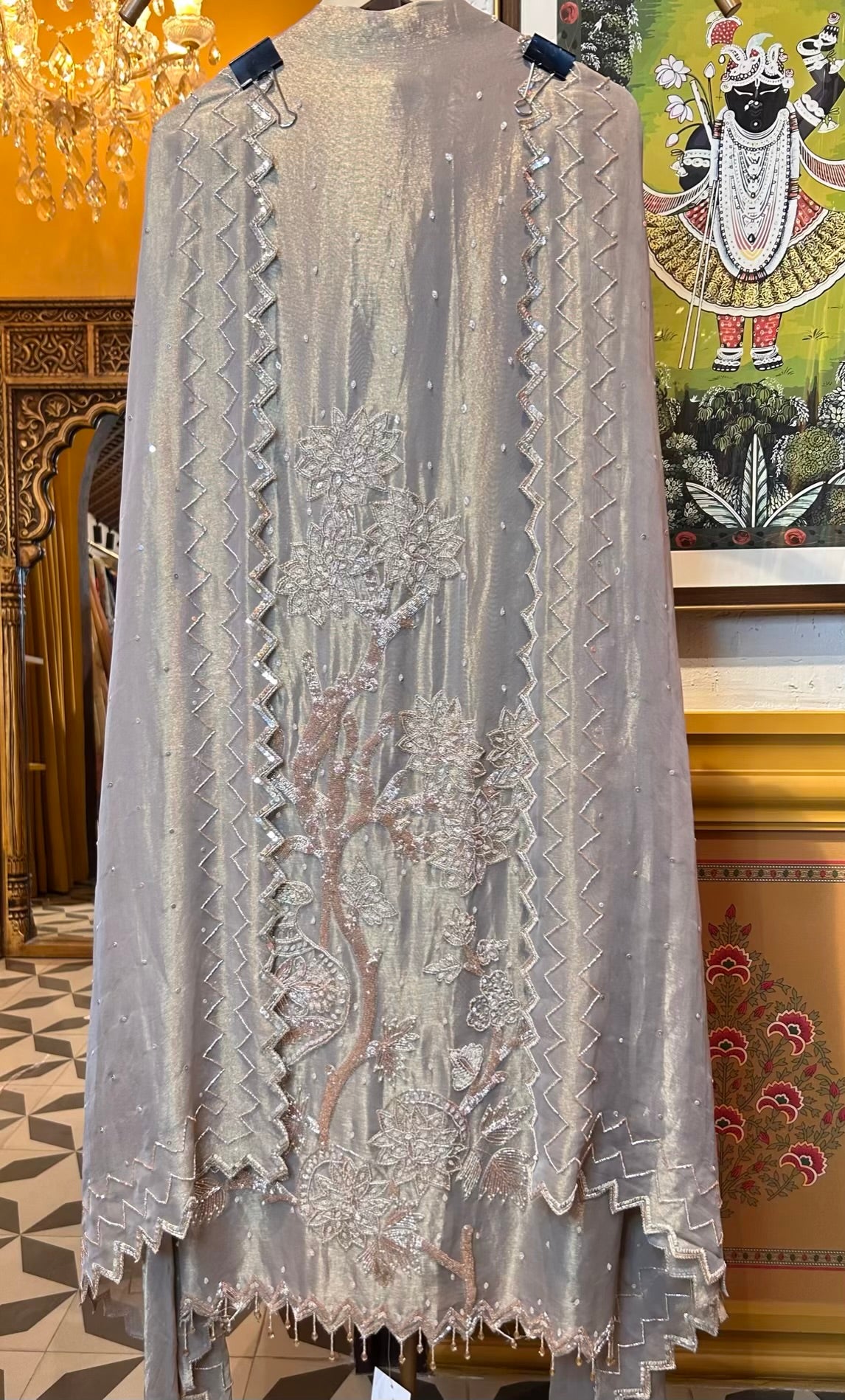 Lumina Organza Suit (Beige)