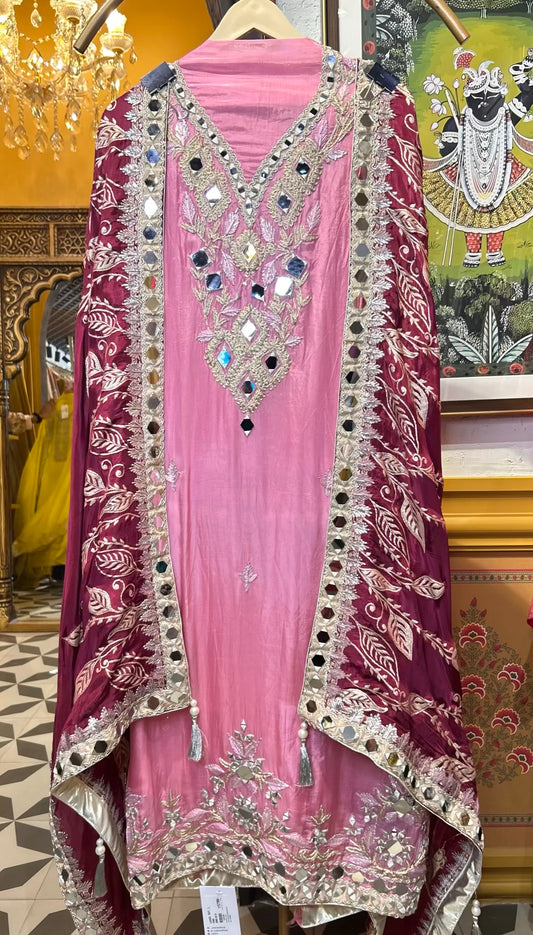 Rimtara Silk Suit (Pink)