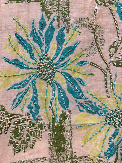 Iraaya Jamdani Noor Suit (Green)