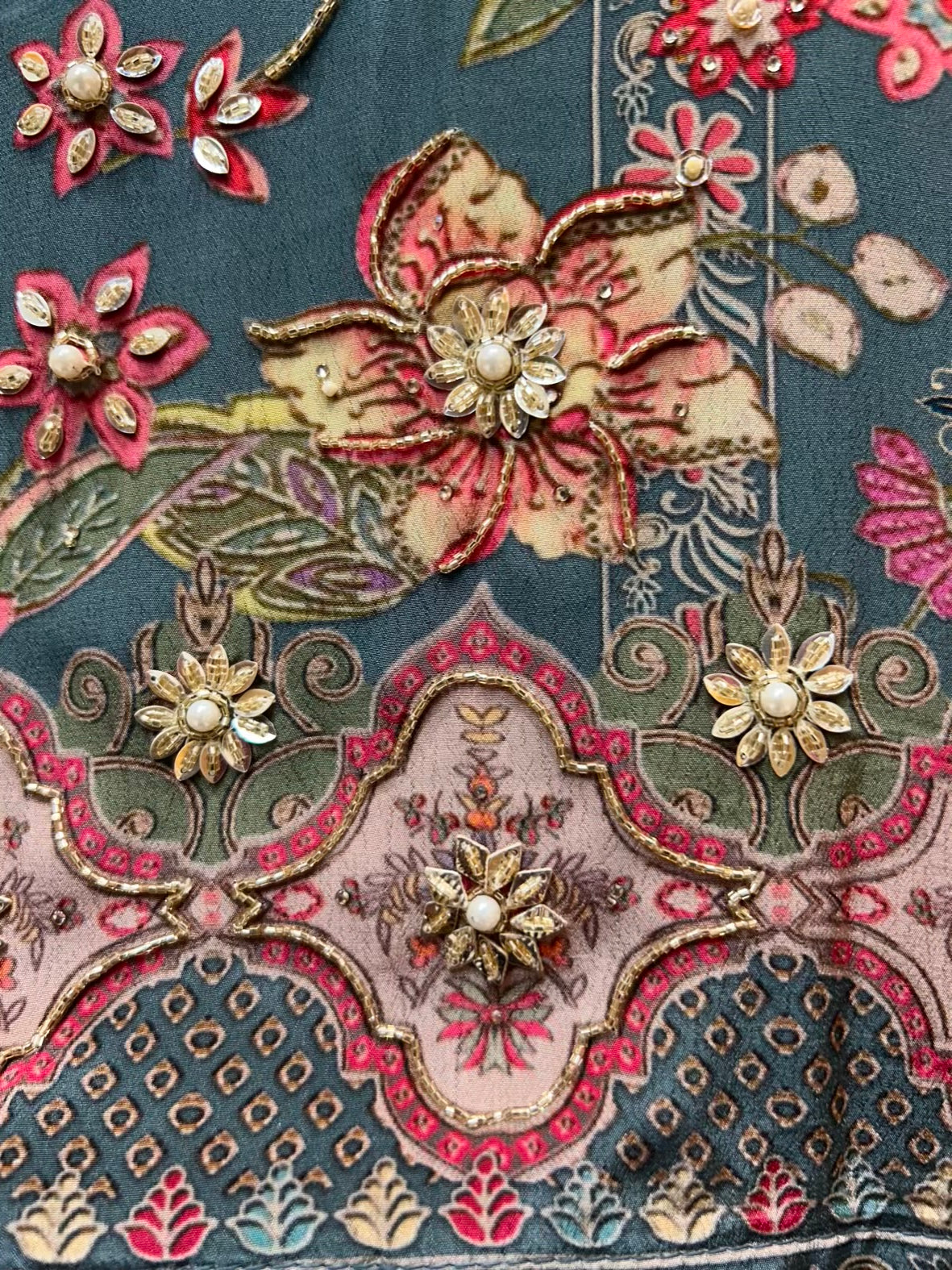 Miraya Digital Printed Suit (Blue)