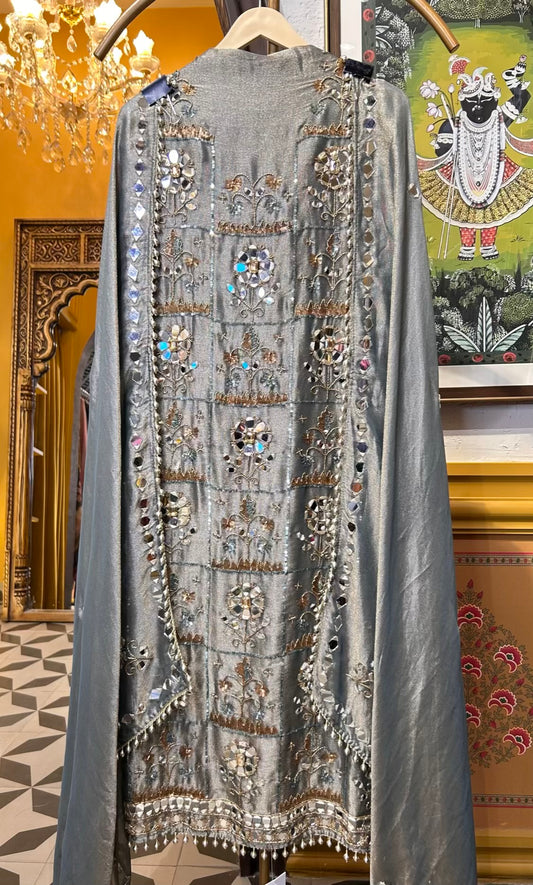 Zayhera Organza Suit (Powder Blue)